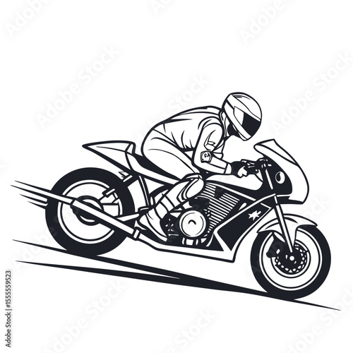 Motorcycle Rider Silhouette Set – Sport Bikes