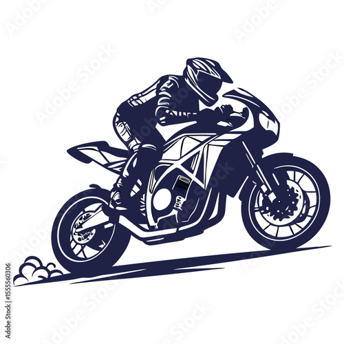 Motorcycle Rider Silhouette Set – Sport Bikes