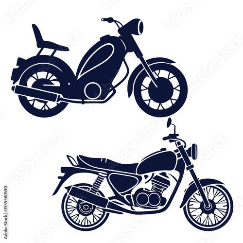 Motorcycle Rider Silhouette Set – Sport Bikes