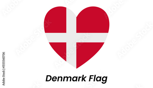 Icon of Denmark flag featuring white Scandinavian cross on a red background in a clean flat style.