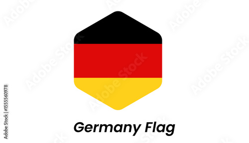 Germany flag icon with horizontal black, red, and gold stripes in a minimalist style.