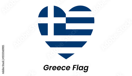 Greece flag icon with blue and white stripes and a cross, presented in a modern flat style.