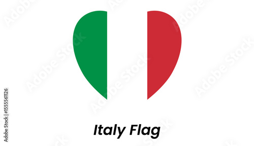 Italy flag icon with green, white, and red vertical stripes in a modern flat vector format.