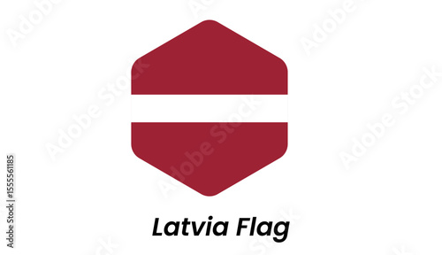 Latvia flag icon featuring deep red with a narrow white horizontal stripe, in a minimalist flat vector.