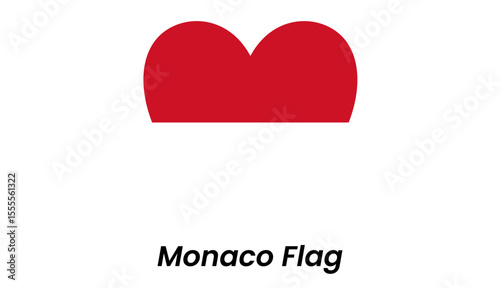 Monaco flag icon with simple horizontal red and white stripes in a clean flat vector style.