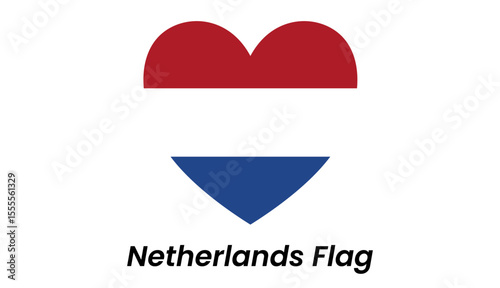 Netherlands flag icon with horizontal red, white, and blue stripes in a clean vector layout.