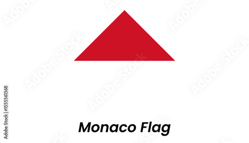 Monaco flag icon with simple horizontal red and white stripes in a clean flat vector style.