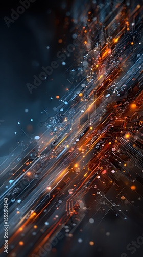 Abstract digital art explosion