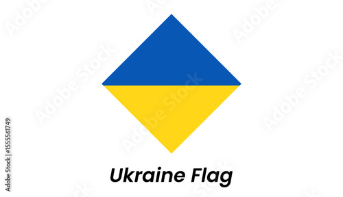 Minimalist icon of the Ukraine flag with blue and yellow colors. Modern flat design suitable for web, app, or infographic use.