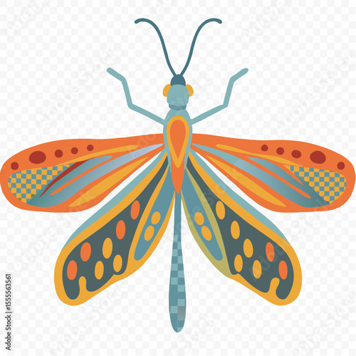 Isolated vector illustration of a beautiful swallowtail butterfly with spread wings on a white background, capturing the essence of nature and summer
