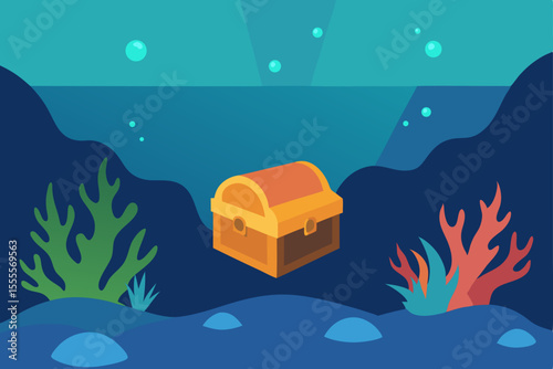 Ocean Treasure Hunt Discover the Sunken Chest in Underwater World