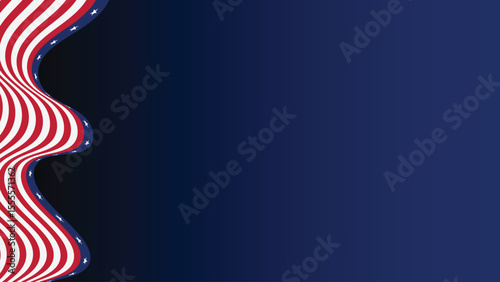 Patriotic USA Flag Background Vector – 4th of July Independence Day Celebration Design, Perfect for banners, posters, party flyers, patriotic greetings, and freedom-themed visuals.