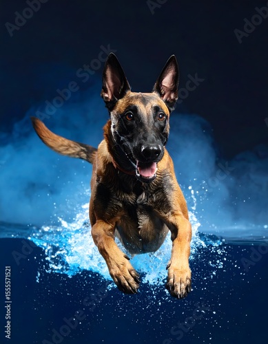 Energetic Dogs Swimming Underwater - Collection of Playful Pet Breeds in Action