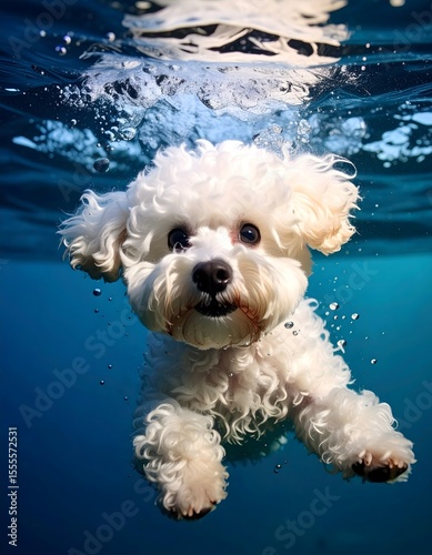 Energetic Dogs Swimming Underwater - Collection of Playful Pet Breeds in Action