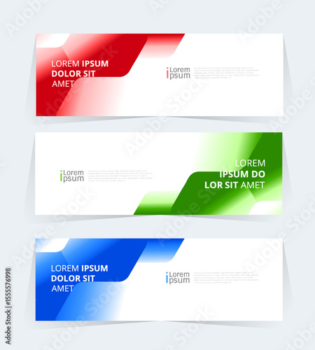 Geometric banner design with Vector presentation template.