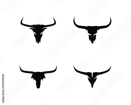 Bull horn logo and symbols template icons app