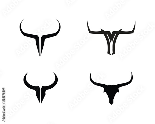 Bull horn logo and symbols template icons app