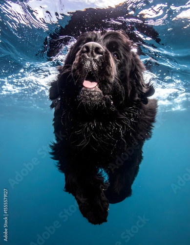 Energetic Dogs Swimming Underwater - Collection of Playful Pet Breeds in Action