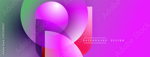 Abstract vibrant gradients form dynamic shapes. Pink, purple, green hues blend smoothly, creating modern visual impact. Design elements suggest fluidity.