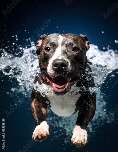 Energetic Dogs Swimming Underwater - Collection of Playful Pet Breeds in Action
