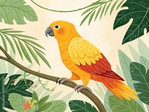 Bright and Beautiful Parrot: Tropical Bird Art and Nature Inspiration