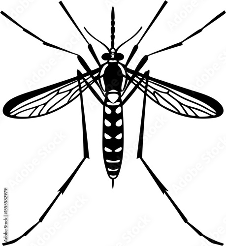 mosquito vector illustration on transparent background