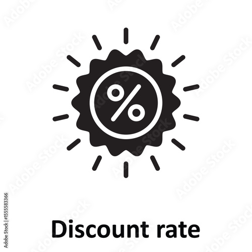 Discount rate Vector Icon which can easily modify or edit