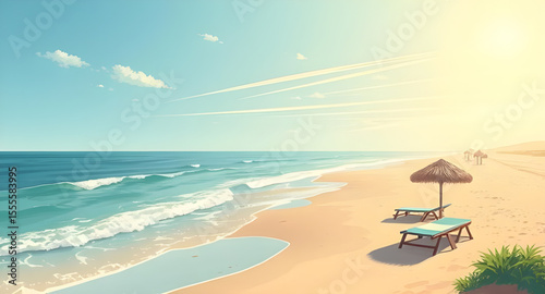 Tropical beach, Beach scene, Palm trees beach, Ocean waves, Sunny beach, Exotic beach, Beach landscape, Tropical paradise, Beach holiday, Blue sea, White sand, Summer beach, Island beach, Beach with h