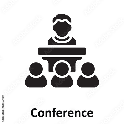 Conference Vector Icon which can easily modify or edit
