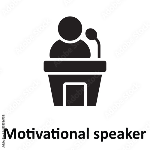 Motivational speaker Vector Icon which can easily modify or edit