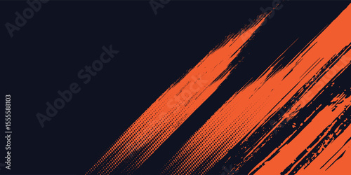 Dots halftone yellow and dark blue color pattern gradient grunge texture background. Dots pop art sport style vector  modern arts