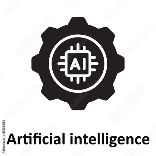 Artificial intelligence Vector Icon which can easily modify or edit