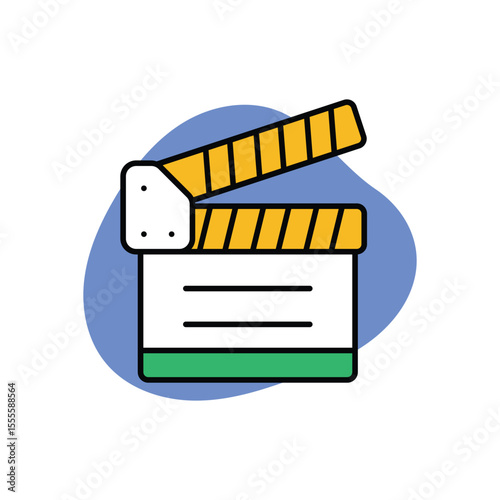 Clapperboard Icon vector stock illustration