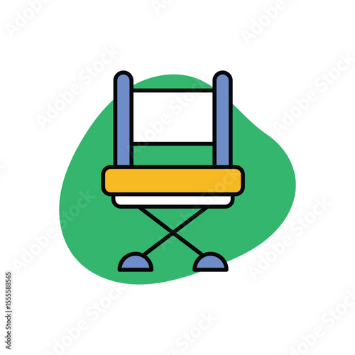 Director Chair Icon vector stock illustration