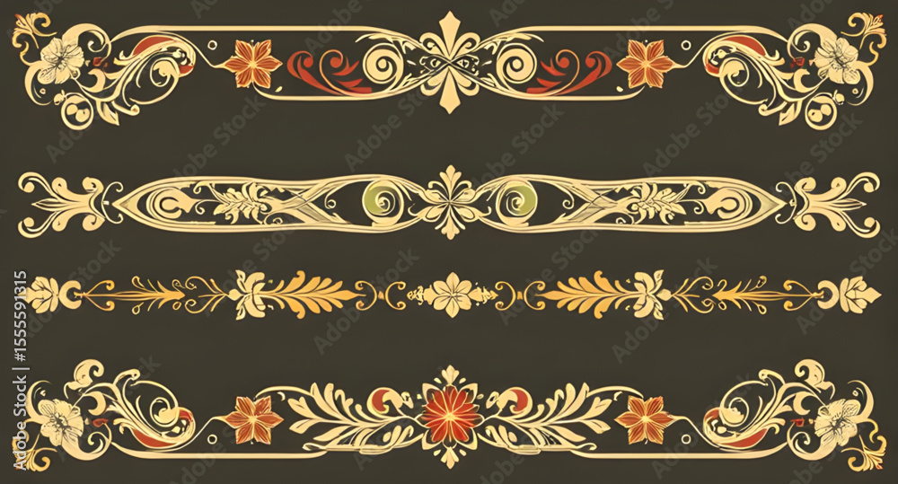 Fototapeta premium Vector design elements, Vector element set, Decorative elements, Graphic vector kit, UI vector pack, Web design vectors, Design toolkit, Abstract vector shapes, Geometric elements, Vector icons set, I