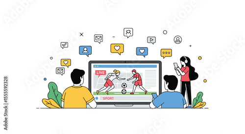 Online Sports Betting and Watching Live Matches Together in a Digital Environment