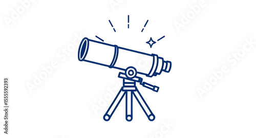 Telescope, Telescope icon, Astronomy tool, Stargazing telescope, Telescope vector, Space observation, Scientific telescope, Astronomy equipment, Telescope silhouette, Telescope clipart, Optical telesc