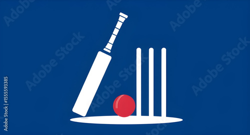 cricket gear, bat and ball, cricket game, cricket match, stumps and bails, red cricket ball, leather ball, wooden bat, cricket icon, sports icon, cricket field, cricket wicket, bat and stumps, hitting