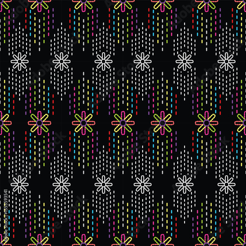 stiching style pattern seamless background