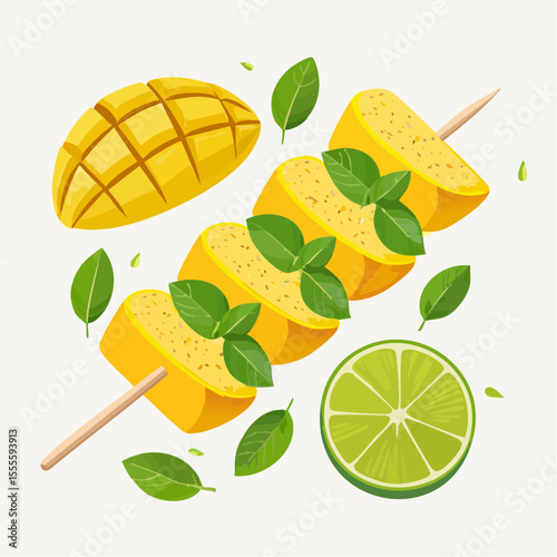 Delicious Mango Skewers with Mint and Lime A Tropical Treat