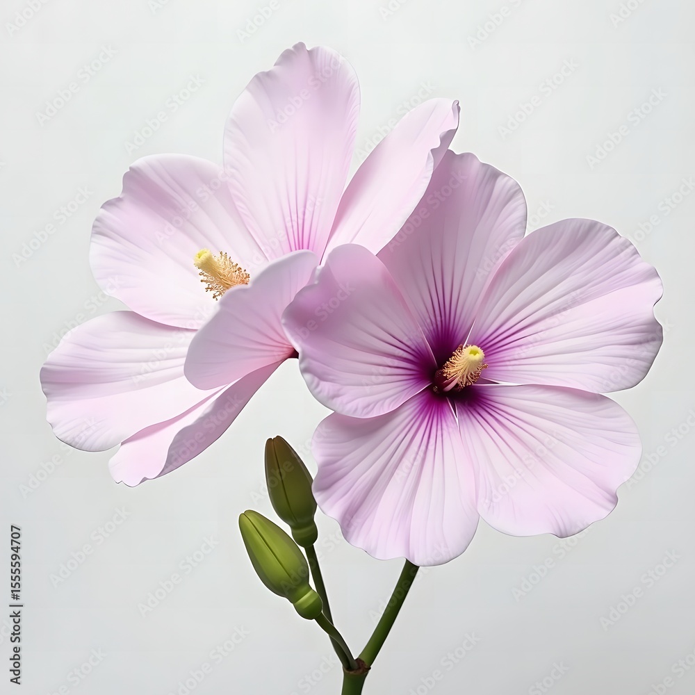 Naklejka premium pink flower isolated on white