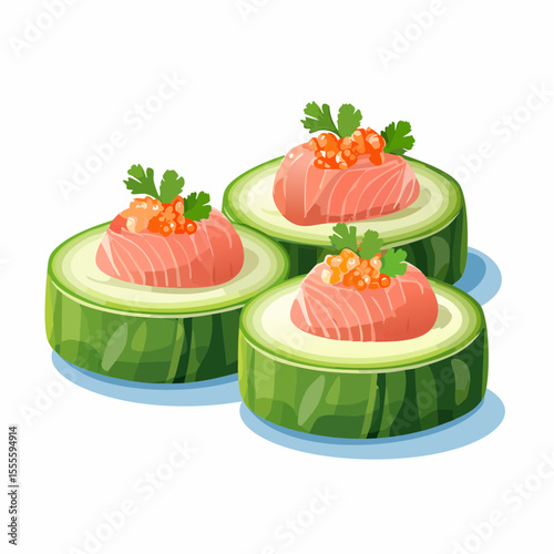 Delicious Salmon and Avocado Sushi Bites A Culinary Delight