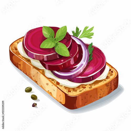 Delicious Beetroot and Red Onion Bruschetta Recipe A Simple, Vibrant Appetizer