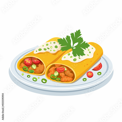 Delicious Chicken Enchiladas with Creamy Sauce A Mexican Food Delight