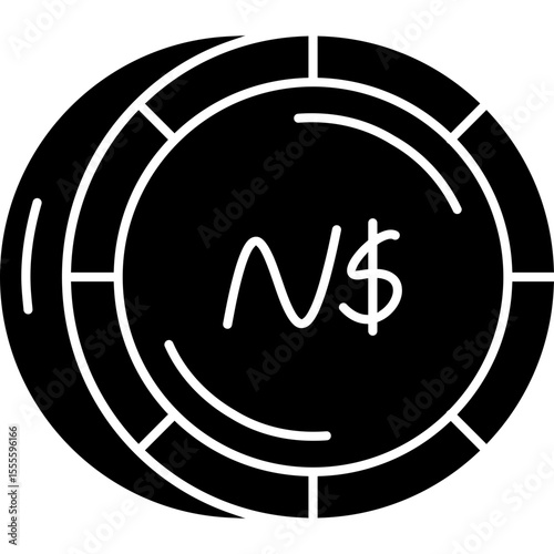 Namibian Dollar Coin Icon