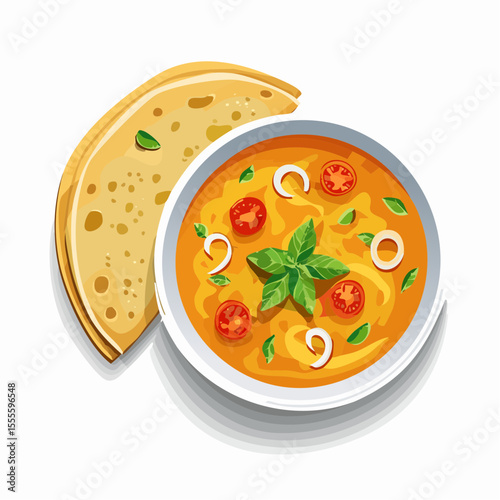Delicious Tomato Soup with Flatbread A Vibrant and Flavorful Meal