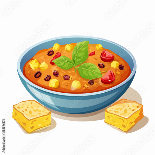 Delicious and Hearty Black Bean Soup Recipe with Croutons