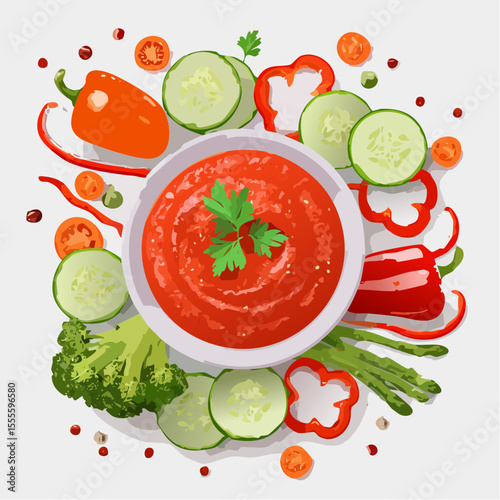 Vibrant Vegetable Gazpacho Fresh Summer Soup Recipe
