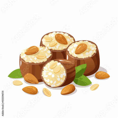 Delicious Chocolate Almonds Gourmet Confections, Sweet Treats, and Indulgent Delights