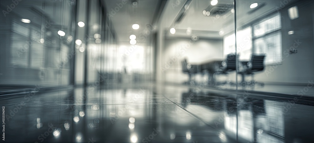 Fototapeta premium Blurred view of an office hallway